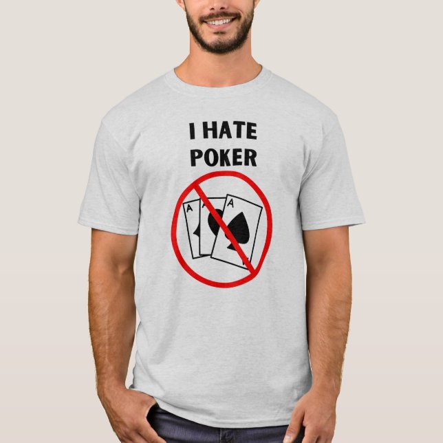 T-shirt Je déteste Poker (Devant)