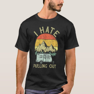 T-shirt Je Déteste Sortir Avec Mon Camping Van Retro Vinta