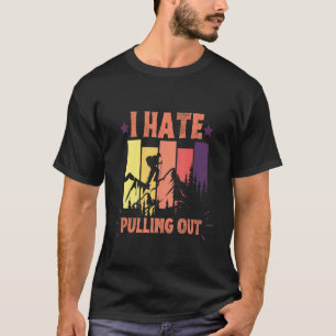 T-shirt Je Déteste Sortir Camping Rétro Randonnée 1