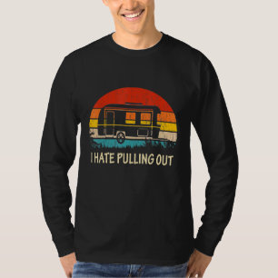 T-shirt Je Déteste Sortir Camping Rv Camping Retro Vintage
