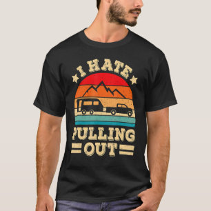 T-shirt Je déteste sortir Camping Trailer Retro Travel