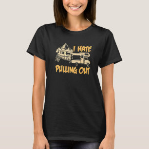 T-shirt Je déteste sortir Camping Trailer Retro Travel