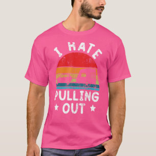 T-shirt Je déteste sortir Camping Trailer Retro Travel