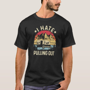 T-shirt Je déteste sortir Camping Trailer Voyage Vintage