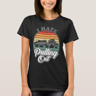 T-shirt Je déteste sortir de vieux bateaux de pêche rétro 