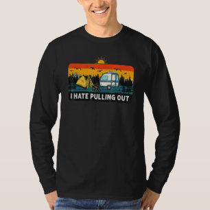 T-shirt Je déteste sortir la caravane rétro vintage de cam