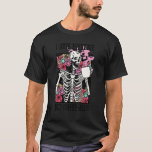 T-shirt Je déteste tout le monde mais le café aide Fleur S