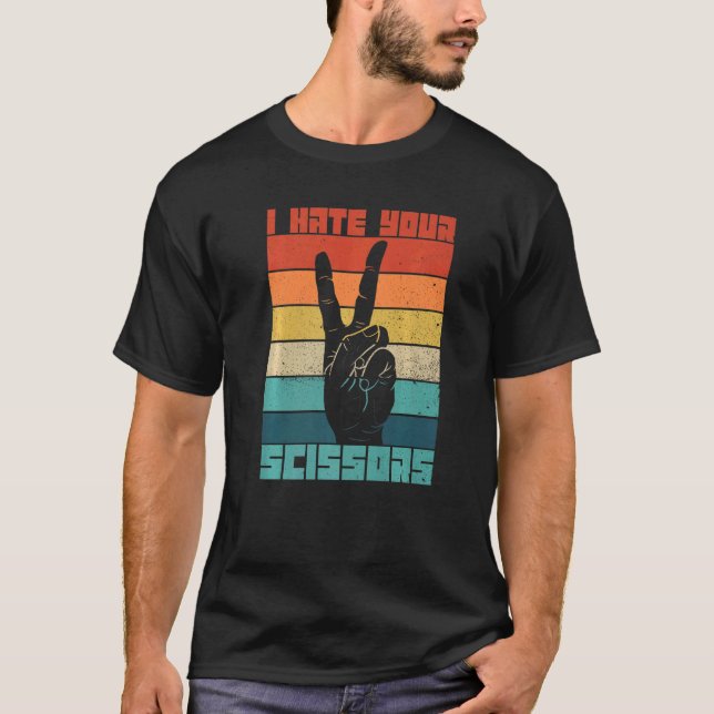 T-shirt Je Déteste Vos Ciseaux Pour Un Ami Gauche (Devant)