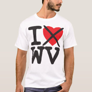 T-shirt Je déteste WV - la Virginie Occidentale