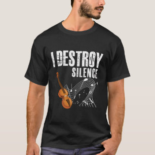 T-shirt Je Détruis Le Silence Des Mèmes De Violon Drôle Po
