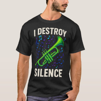 T-shirt Je détruis le silence - Musique de saxophoniste