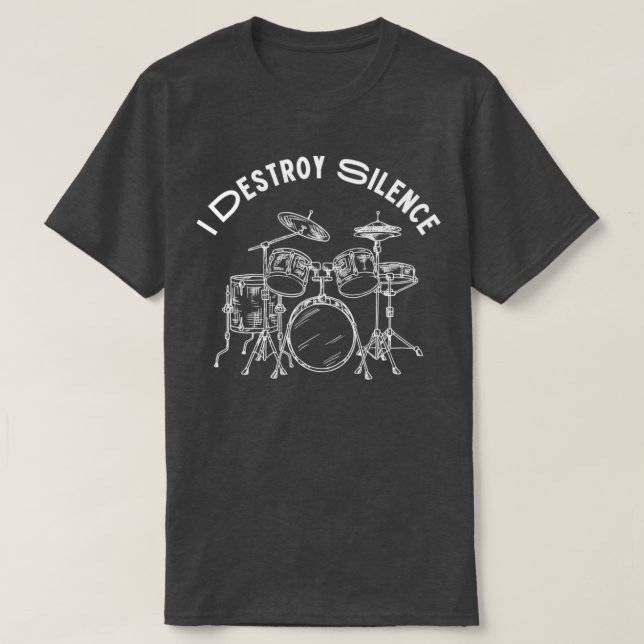 T-shirt Je détruit le silence (9) (Design devant)