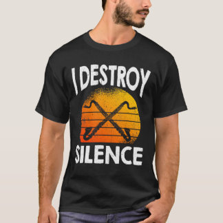 T-shirt Je détruit Silence Bass Clarinetist