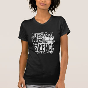 T-shirt Je détruit Silence Bass Player Funny Guitare Musiq