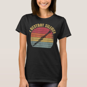 T-shirt Je détruit Silence Clarinet Joueur Musicien Funny 