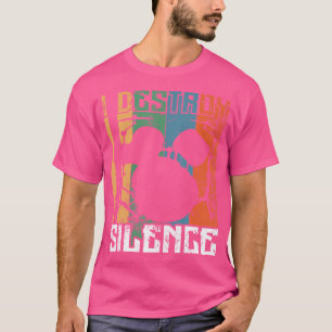T-shirt Je détruit Silence Drummers Joueur de tambour de b