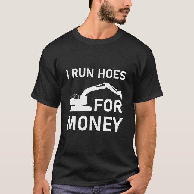 T-shirt Je dirige des tuyaux pour de l'argent Construction (Devant)