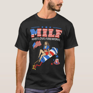 T-shirt Je dis Sarcastique chemise MILF Homme J'aime Firew