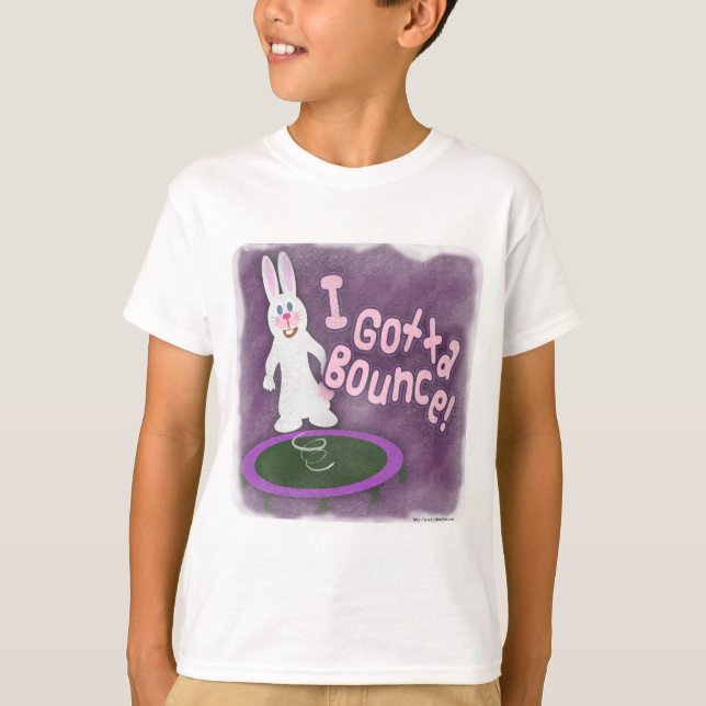 T-shirt Je Dois Rebondir Funny Rabbit Trampoline Cartograp (Devant)