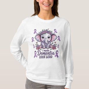 T-shirt Je Donne L'Air À La Démence, Au Ruban Élephant Vio