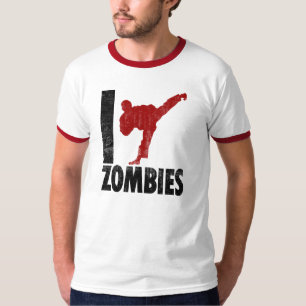 T-shirt Je donne un coup de pied des zombis