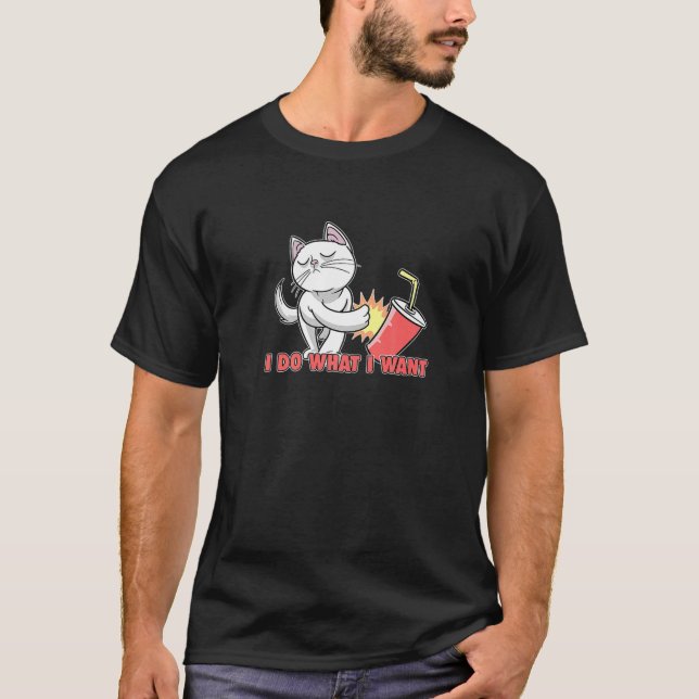 T-shirt Je Fais Ce Que Je Veux Chat (Devant)