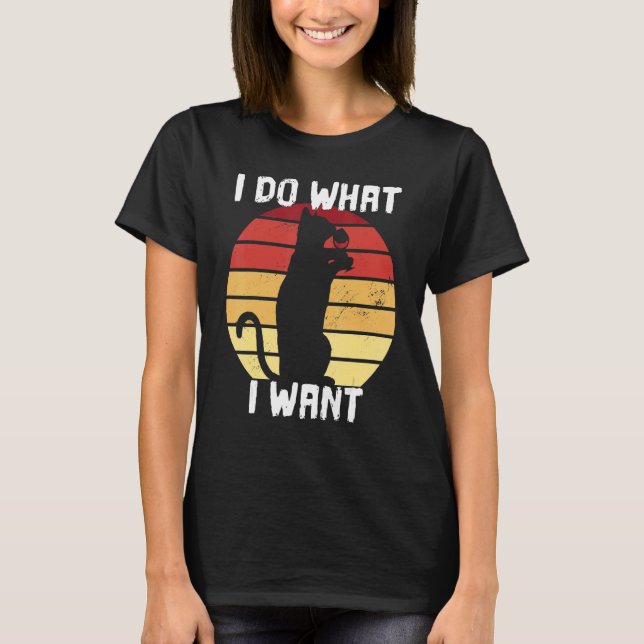 T-shirt Je Fais Ce Que Je Veux Chat (Devant)