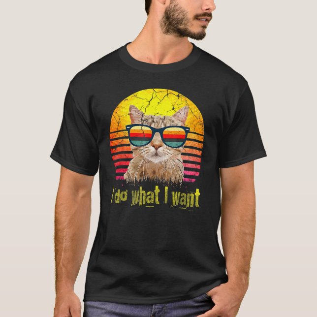 T-shirt Je fais ce que je veux Chat  Chat (Devant)
