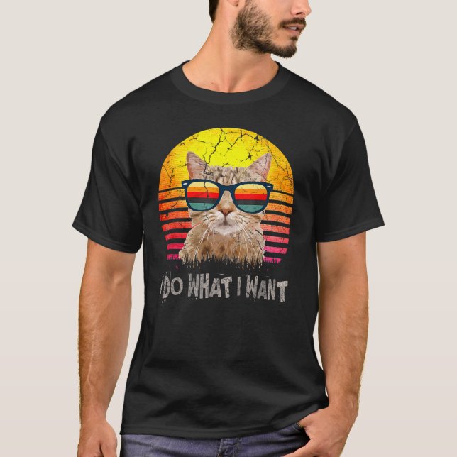 T-shirt Je Fais Ce Que Je Veux Chat Chat Chat (Devant)