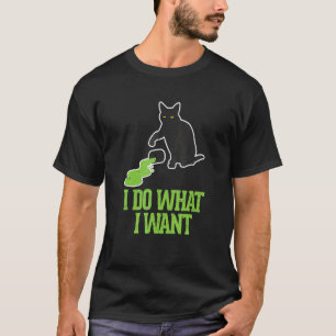 T-shirt Je Fais Ce Que Je Veux Chat Noir Chat Chaton En Di
