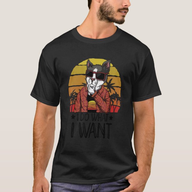 T-shirt Je Fais Ce Que Je Veux Chat  Propriétaire de Chat  (Devant)
