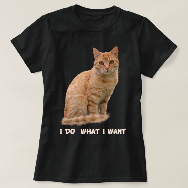 T-shirt Je Fais Ce Que Je Veux Drôle Orange Tabby Amateurs (Design devant)