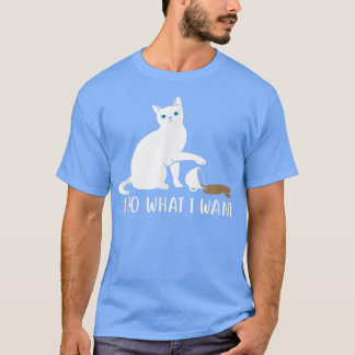 T-shirt Je fais ce que je veux Funny Cat and Coffee