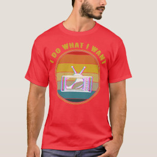 T-shirt Je Fais Ce Que Je Veux Glitch Tv Distressed