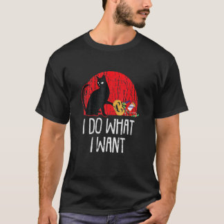 T-shirt Je Fais Ce Que Je Veux Lazy Costume Halloween Chat