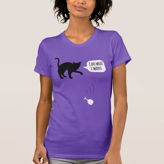 T-shirt Je fais ce que je veux le chat (Devant)