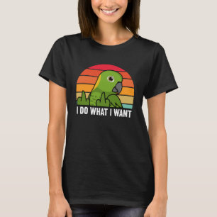 T-shirt Je fais ce que je veux le perroquet I Jaune napper