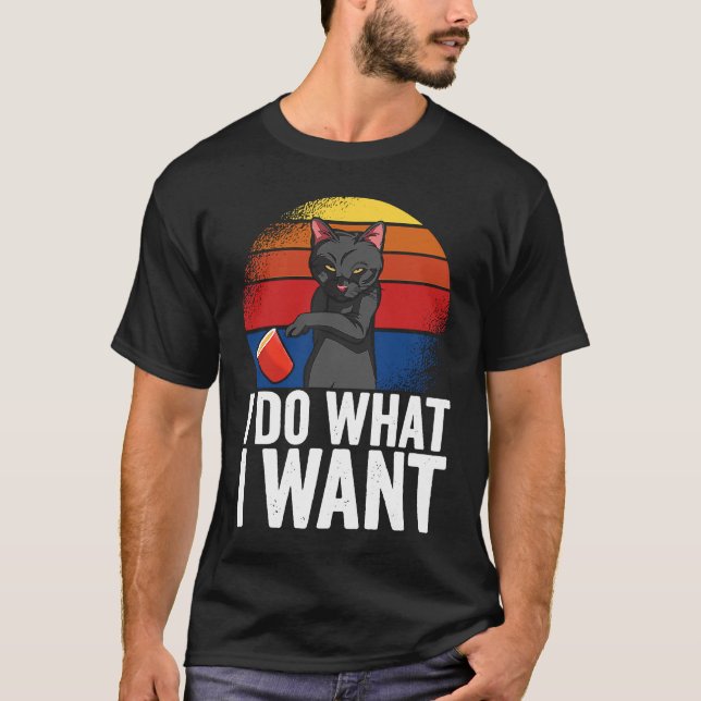 T-shirt Je fais ce que je veux Vêtements pour chat (Devant)
