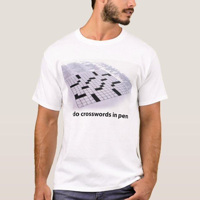 T-shirt Je fais des mots croisé dans le stylo (Devant)