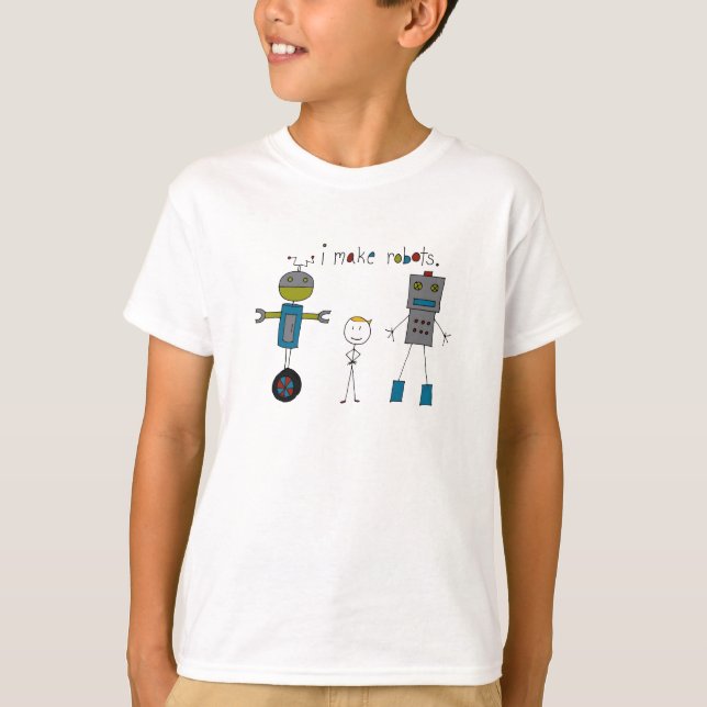 T-shirt Je fais des robots (garçon) Tee (Devant)