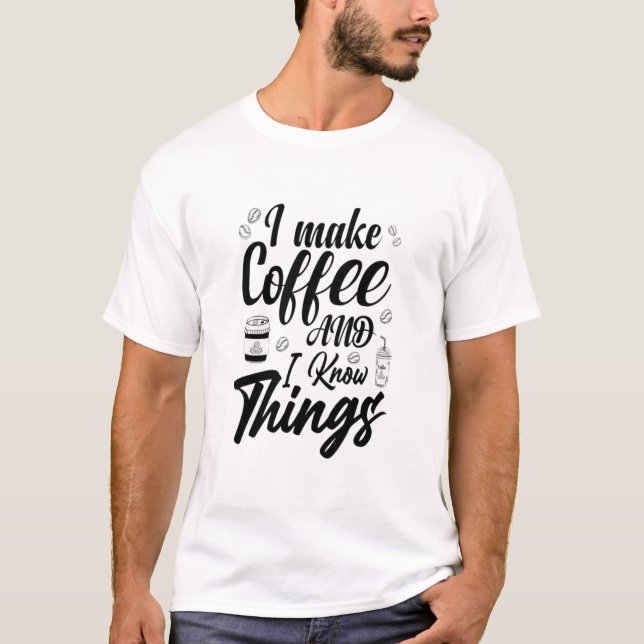 T-shirt Je fais du café (Devant)