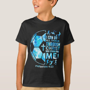 T-shirt Je Fais Du Football Chrétien Peut Faire Toutes Cho
