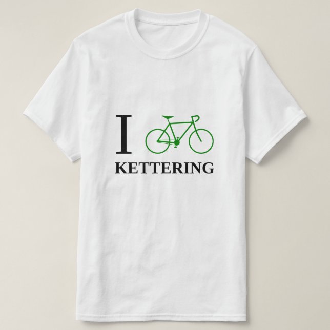 T-shirt Je fais du vélo KETTERING (l'icône verte de (Design devant)