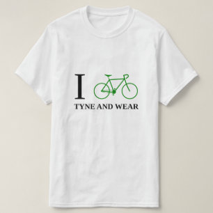 T-shirt Je fais du vélo TYNE AND WEAR (l'icône verte de