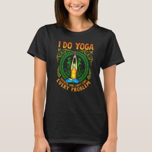 T-shirt Je Fais Du Yoga Parce Que Le Vin Peut Traiter Chaq