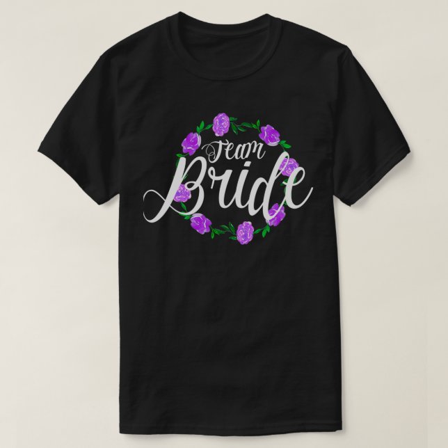 T-shirt Je fais équipe de mariage mariée Bachelor robe (Design devant)