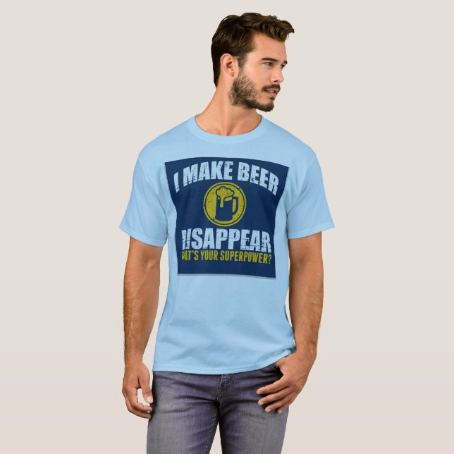 T-shirt Je fais la bière disparaître/T-shirt de la (Devant entier)