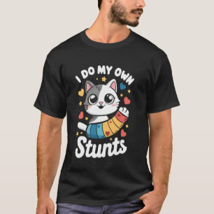 T-shirt Je fais mes propres cascades Chat enfants bras cas