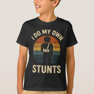 T-shirt Je fais mes propres cascades garçon hommes bras ca