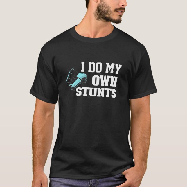 T-shirt Je Fais Mes Propres Stunts Golf Car Golf Player (Devant)